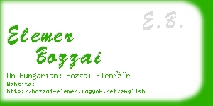 elemer bozzai business card